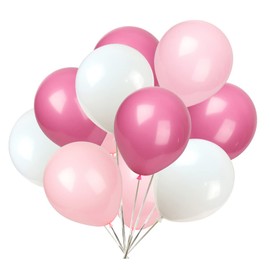 KADBANER White light pink rose red Balloons,100 Pack 12 Inch Latex Balloons