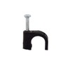 Lvcky 8mm Round Steel Nails Cable Clips, Black (Pack of