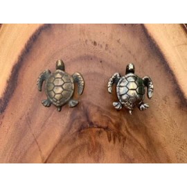 Unbranded SEA TURTLE, Honu, Solid Bronze Drawer Pull, Door Handle, Knob, POLISHED