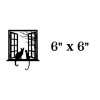 holidaydecals4u Cats in the window decal sticker for DIY 8" glass block tile