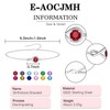E-AOCJMH 925 Silver Birthstone Bracelets for Women Simple Adjustable Bracelet