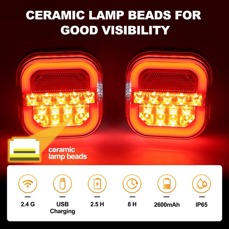 Hifybaty [2024 Upgrade] Wireless Trailer Lights for Towing - Rechargeable
