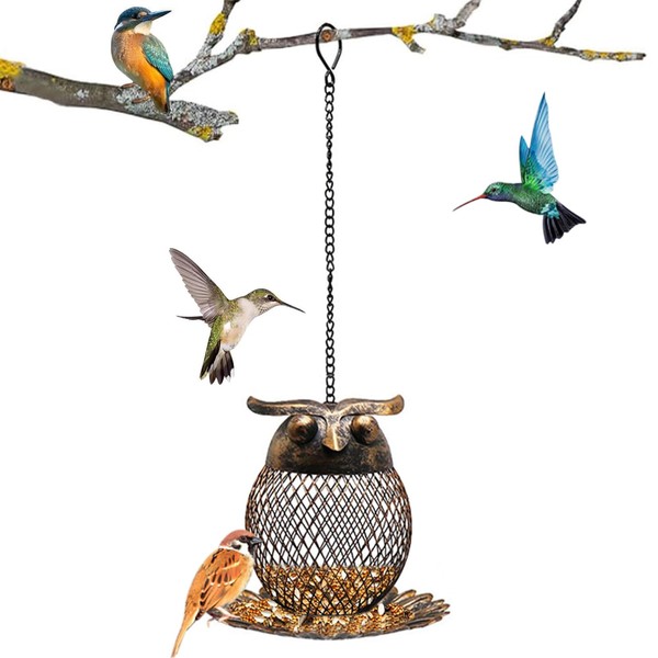Aipeeo Bird Feeder, Bird Feeder for Hanging, Metal Bird Feeder