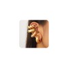 Gold Chunky Ear Cuffs Earrings Set for Women Punk Thick