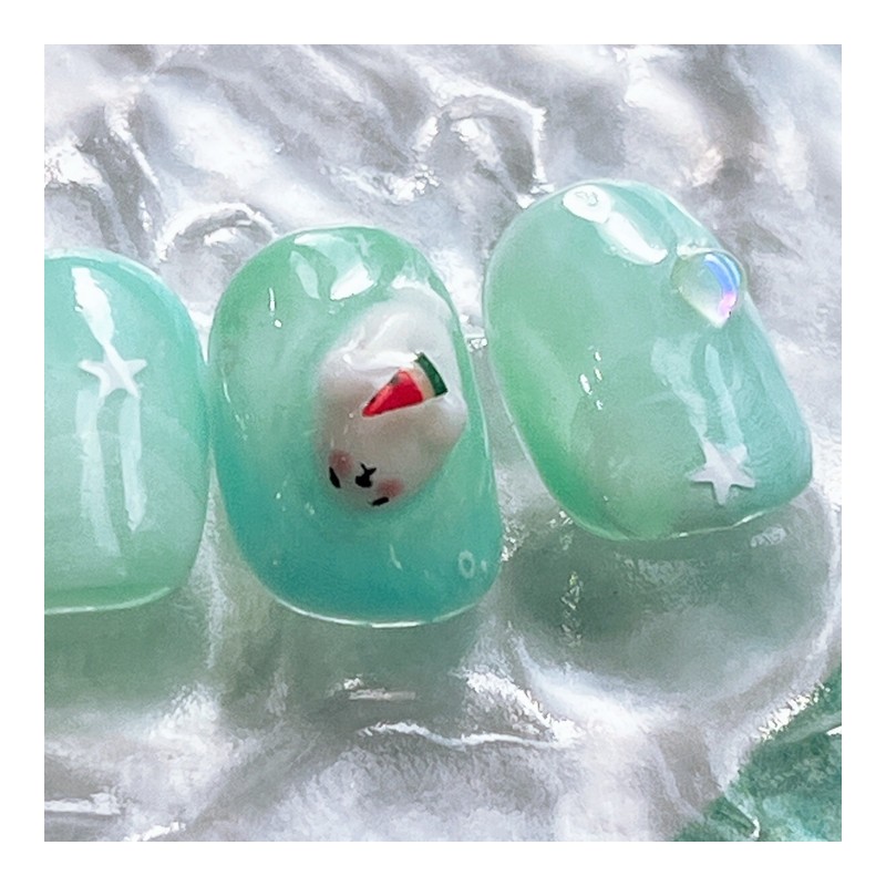 Seal eating watermelon - Oval / 수박먹는물범 - 오벌