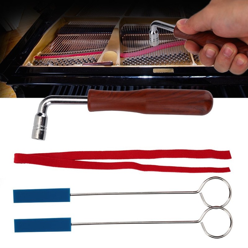 Piano Tuning Set, Professional 6-Piece with Long Dampers, Short Dampers