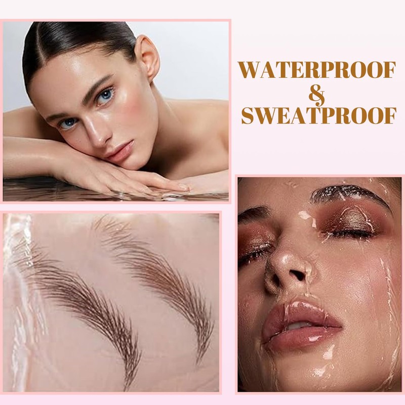 Waterproof Microblading Eyebrow Pen, Dual-End Design with 2-Prong Micro-Fork Tip