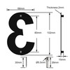 Black Brushed Modern House Number -4 Inch 102mm Height, Made
