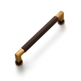 JIASENBAO 5 Pack Antique Brass Cabinet Pulls 5" Hole Center Knurled Vintage Drawer Pulls Bathroom Dresser Handles Hardware Square Zinc Alloy