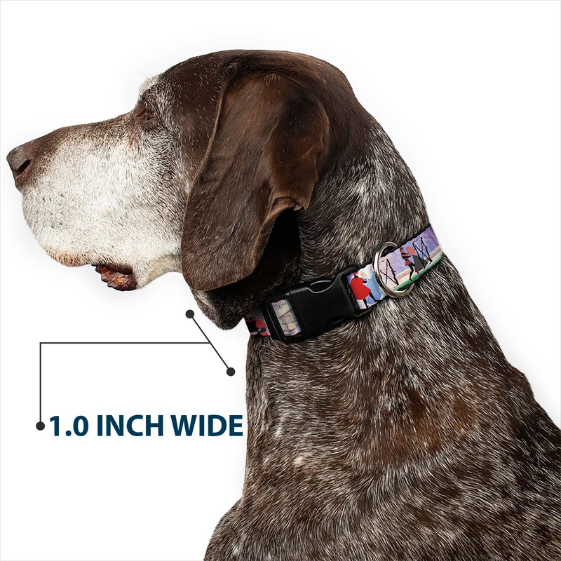 Buckle-Down Sleeping Beauty & Prince Scenes Plastic Clip Collar, Small/9-15