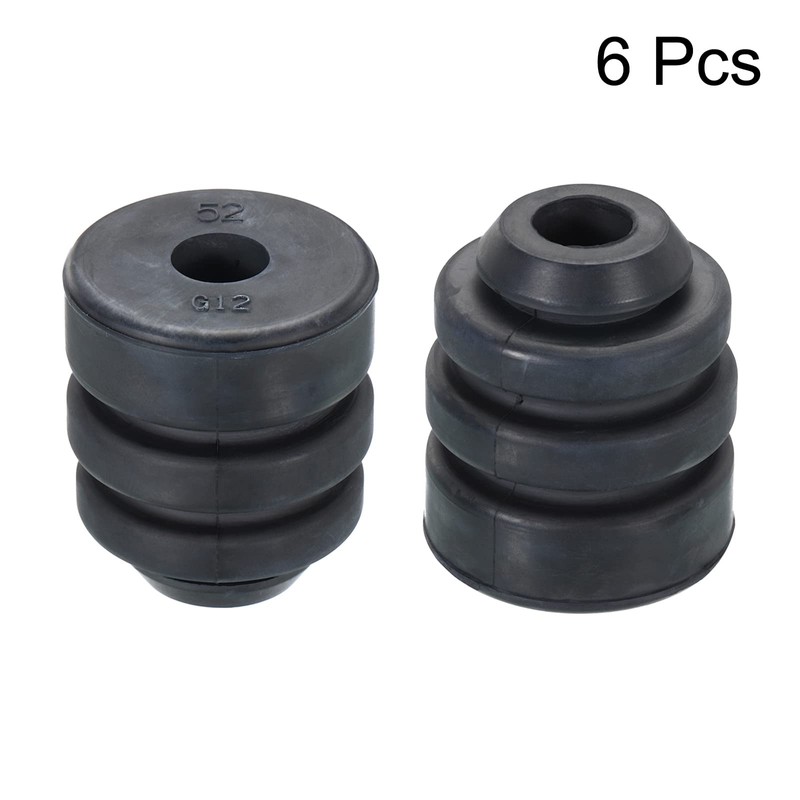 PATIKIL 1.4"x1.7" Refrigeration Compressor Rubber Mounting Feet, 6 Pack Foot