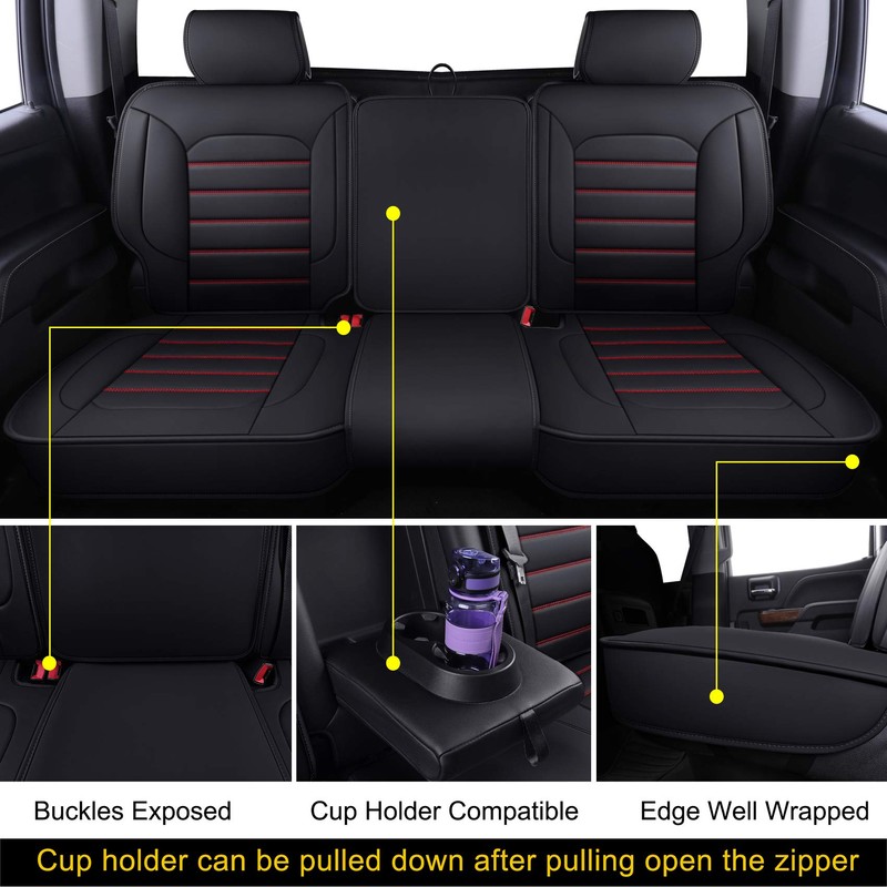 LUCKYMAN CLUB Bench Silverado Seat Covers Fit for 2007-2025Sierra Chevy