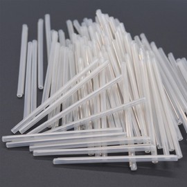 Hebbeko Dia. 2.5mm x 60mm(L) Fiber Optic Fusion Splice Sleeves, Preshrunk Type, Steel Member Heat Shrink Fusion Protection Tube- Pack of 400 Pcs - Clear Color
