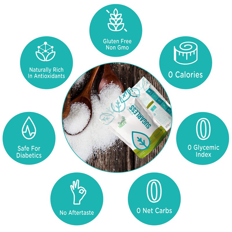 Sweet Nature Sugarless Erythritol and Stevia Blend Sweetener 16 Ounce