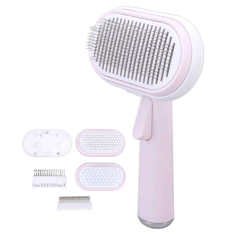 5 in 1 Pet Slicker Brush One Button Hair Removal