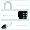 Diompirux Set of 2 Combination Lock with Shackle Long, 4