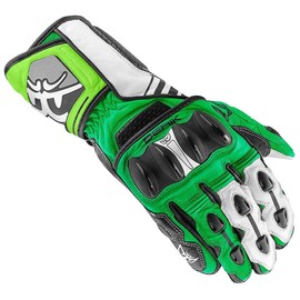 Berik Track Motorcycle Gloves, Black/Green/White, 3XL