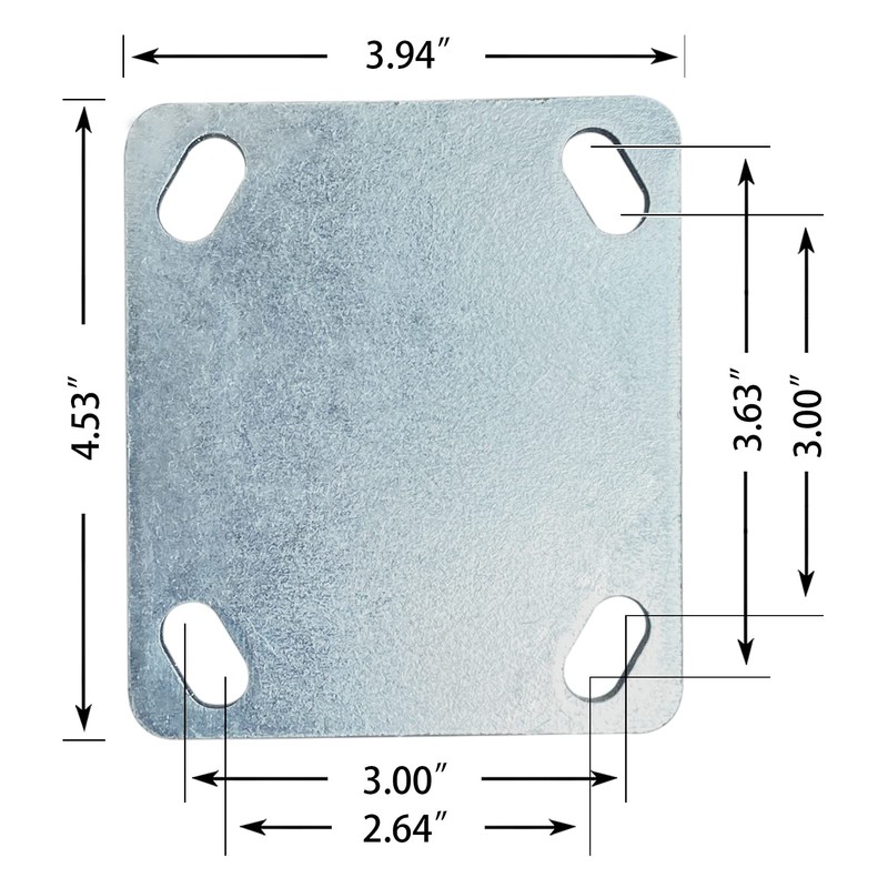 2-Rigid 10" Pneumatic Caster ，Black Rubber Wheel - 800 lbs.