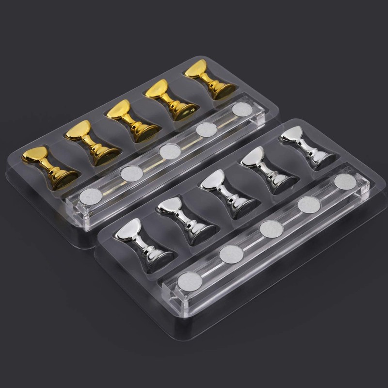 Magnetic Nail Tip Stand, BetterJonny Set of 4, Nail Practice