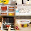 Zuvo Plastic Sauce Containers with Lids - 08 OZ (24