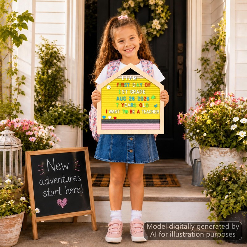 Felt Letter Board Back to School with 680 Letters First