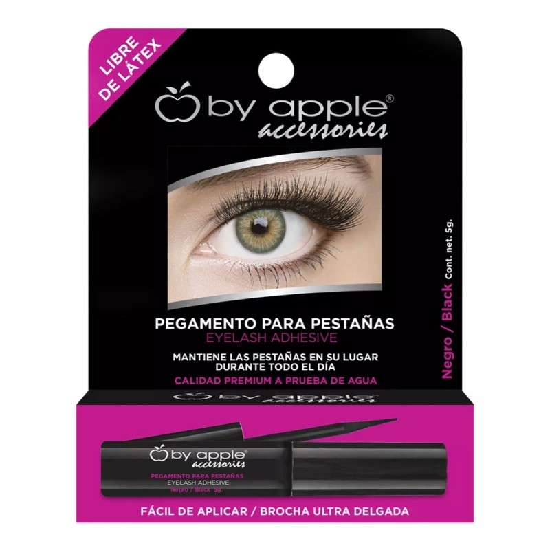 By Apple Pegamento Para Pestañas Brocha Ultra Delgada Negro