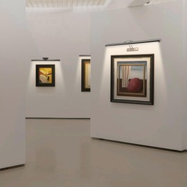 MQOUO 24.4" Wireless Picture Lights, Rechargeable Battery Art Display Light with Remote Control, Dimmable/Timer Off Dartboard Light (Nickel-2Pack)