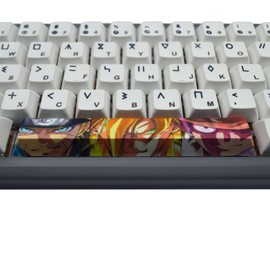 IJKT Anime Spacebar Keycaps，PBT Cherry Profile Keycap, Five Sides Dye-subbed 6.25U 6.25X for DIY Mechanical Keyboard（ Kit 2）