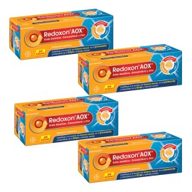 Vitamina C D Y Zinc Redoxon Aox 4 Pack De 10 Tabletas C/u Sabor Naranja