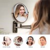 OVENTE 7" Wall Mounted Makeup Mirror with 1X/7X Magnification, Double