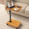 XNSDXV C Table End Table Adjustable Height, 360°Swivel TV Tray