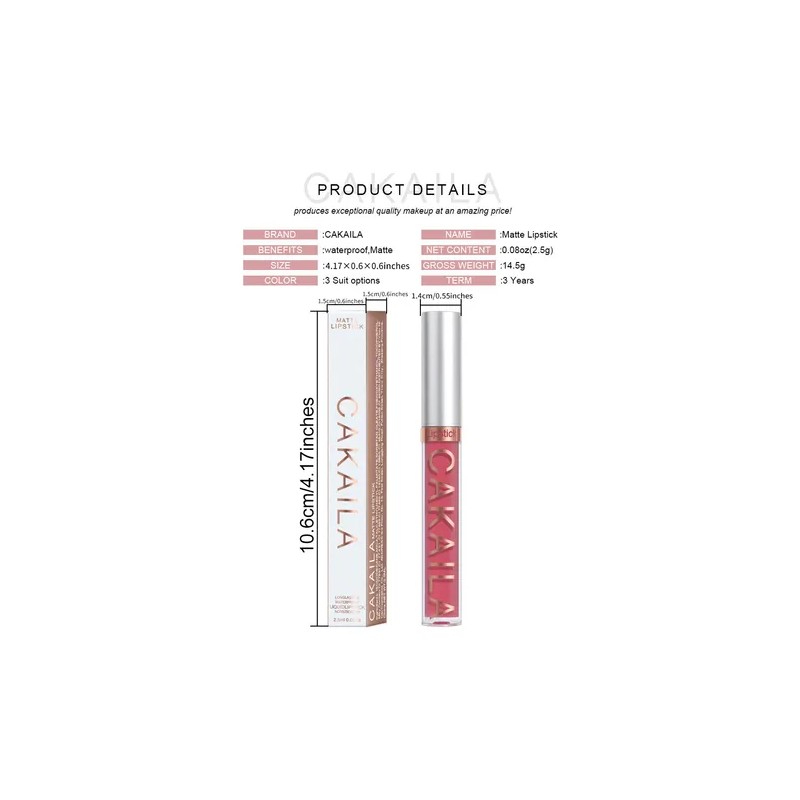 Brillo Labial Cakaila 18colors 1pza Impermeable