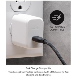mophie Charge Stream USB-C to Lightning 2m/6ft Silicone Cable - Enduraflex Reinforced, 30W Fast Charging, Ultra-Durable & Flexible Design