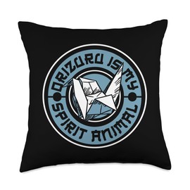 Best Easy Origami Crane Paper Gifts For Beginners Orizuru is My Spirit Animal Owl Paper Crane Folding Origami Throw Pillow, 18x18, Multicolor