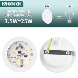 LED Recessed Spotlight 230 V G4 LED 3.5 W 4000 K Neutral White 260LM Furniture Recessed Spotlight IP44 LED Furniture Recessed Light Under-Unit Light Kitchen LED Borehole 55-58 mm and 20 mm Flat Set of