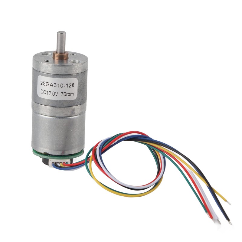 12V GM25 310 DC Encoder Gear Motor Metal Speed Reduction