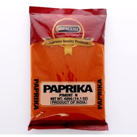 HEMANI All-Natural Paprika - Traditional Indian Spice - 400g (14.1 OZ) - Vegan - Great for Cooking -Gluten Friendly - NON-GMO - No Fillers - No Color - Indian Origin