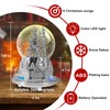 Hpoeude Musical LED Light Up Snow Globe with Rotating Train,