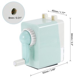 PATIKIL Pencil Sharpening Machine, 2 Pack Hand Crank Pencil Sharpener Manual Pencil Sharpeners Cutter for Classroom Home Office Drawing Style 3, Green Pink