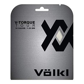 Volkl V-Torque Tour | Cuerda de raqueta de tenis | Gran sensación, giro y control | Cuerda de copolímero (blanco, 19, juego)