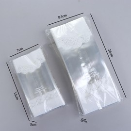 2 Set Self Stand Holder Cookie Biscuit Bag Wedding Gift Candy Cupcake Hand Made DIY Christmas Plastic Packaging Bags(50pcs Large and Small Size)