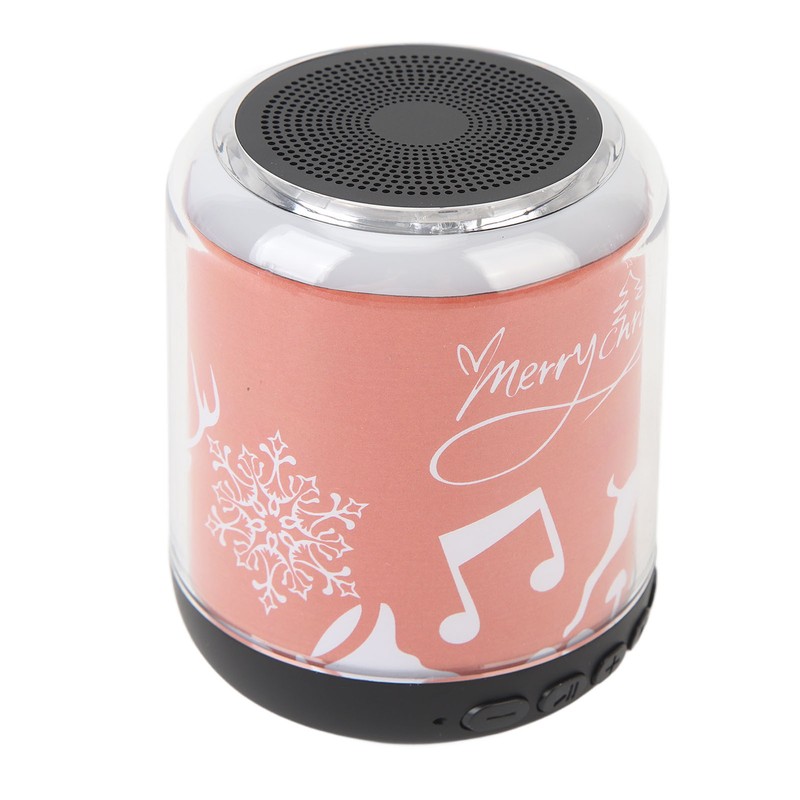 Mini Bluetooth Speaker Christmas Pattern Festive Atmosphere RGB Music Player