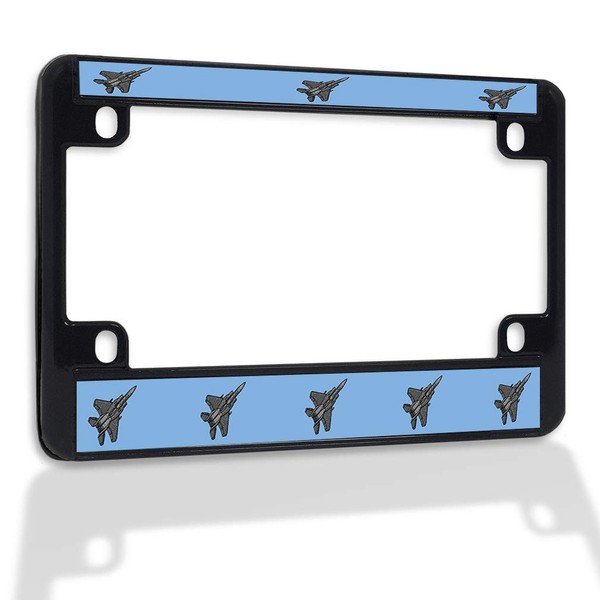 Fastasticdeals Metal Insert Bike License Plate Frame F-15 Eagle Weatherproof