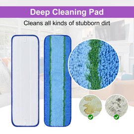 6 Pack Pet System Microfiber Sweeping Pad for Bona Mops, Microfiber Cleaning Pad for Hardwood Floors Dry Wet Cleaning - Attracts and Picks Up Pet Hair - Includes 3 Sweeping Pads and 3 Deep Clean Pad
