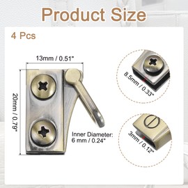 PATIKIL Bag Side Clip Buckle, 2 Set Metal Purse Suspension Clasp with Side Loop Suspending Detachable Handbag Chain Strap Connector with D Ring Purse Strap Hardware for Bag Making Bronze