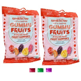 Gummi Factory Original Gummi Factory Soft Assorted Sweet Fruit Gummies 5 oz (Pack of 2)