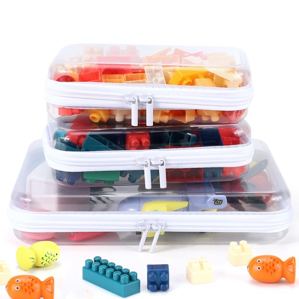 Clear Hard Shell Zipper Case, Clear Zipper Pouches Waterproof Makeup