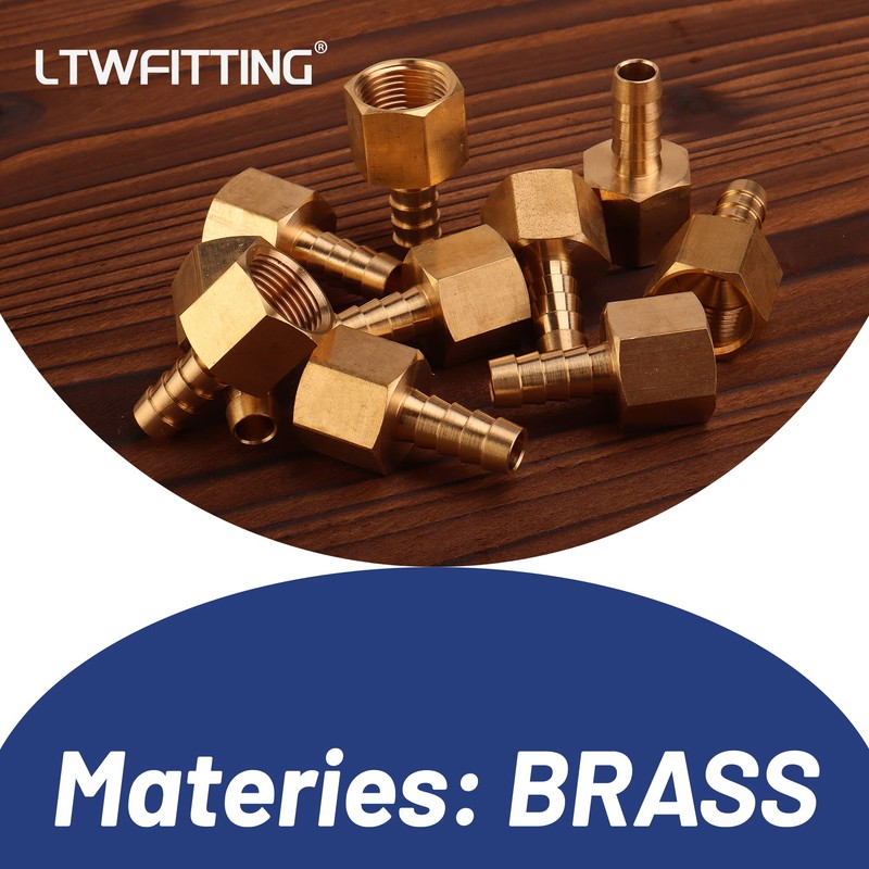 LTWFITTING Brass BSP Fitting Coupler/Adapter 3/8-Inch Female BSPP x 8mm
