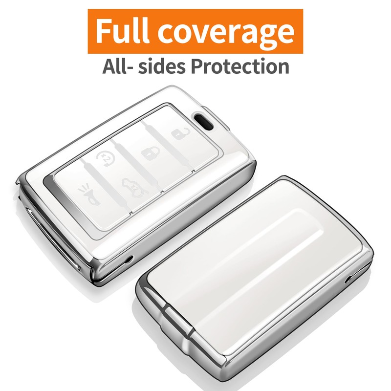 Sindeda for Jeep Key Fob Cover with Keychain Soft Full
