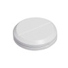 Round Pill Divider with Storage Compartment and Stainless Steel Blade